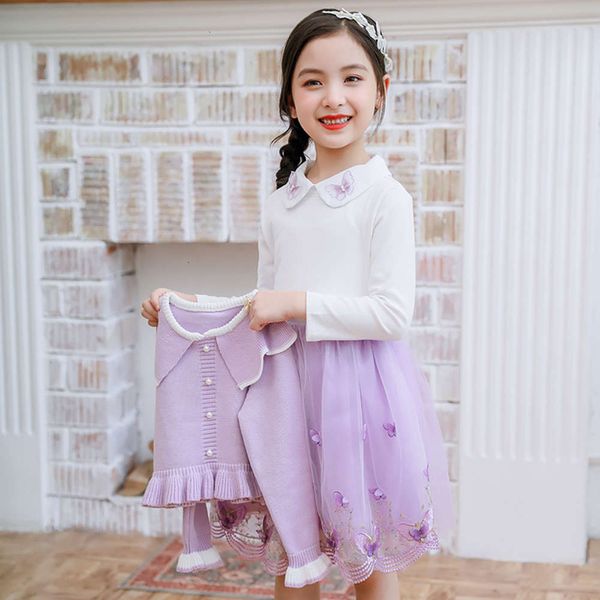 

princs piece two spring baby suit 2020 and autumn new pullover woolen little skirt girl drs 3hix9mv6wq9v, Red;yellow