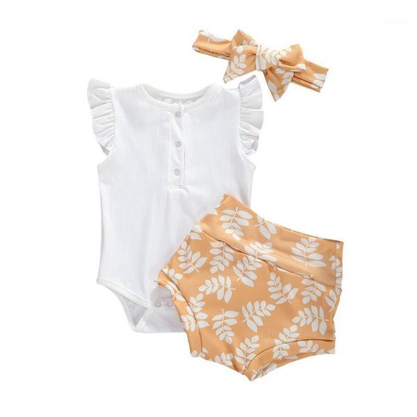 

0-24m new fashion newborn infant baby girls floral outfits short sleeve romper shorts headband set1, White