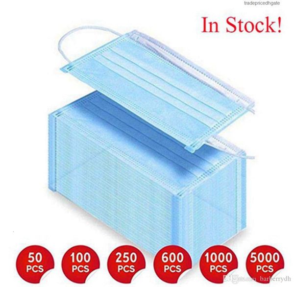 

layers protective 3 face facial dustproof cover disposable masks set anti-dust mask fast ship