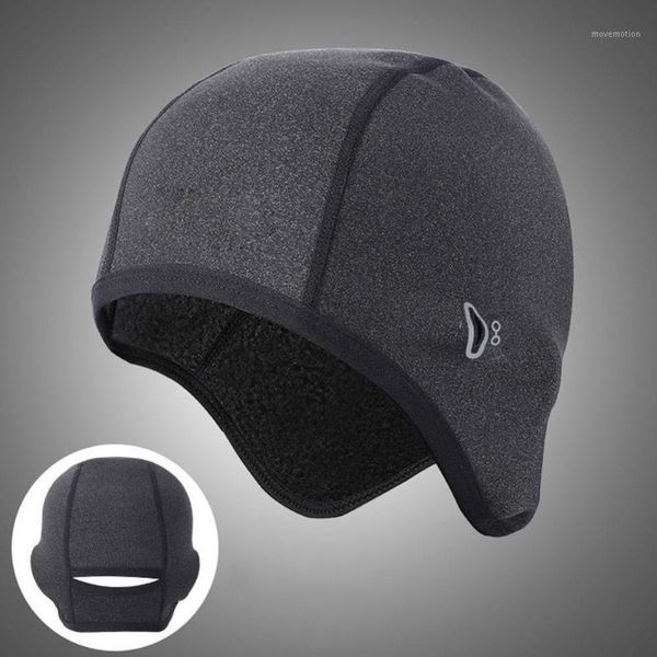 

winter ski cap windproof thermal fleece cycling cap running skiing motocycle head hat snow road bike outdoor headwear1, Blue;gray