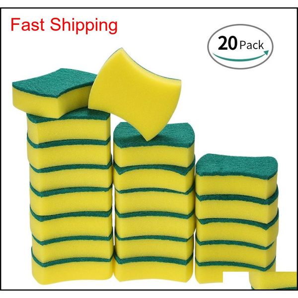 

20pcs sponge scouring pads scrub magic eraser cleaning dish bowl bru qylijg packing2010