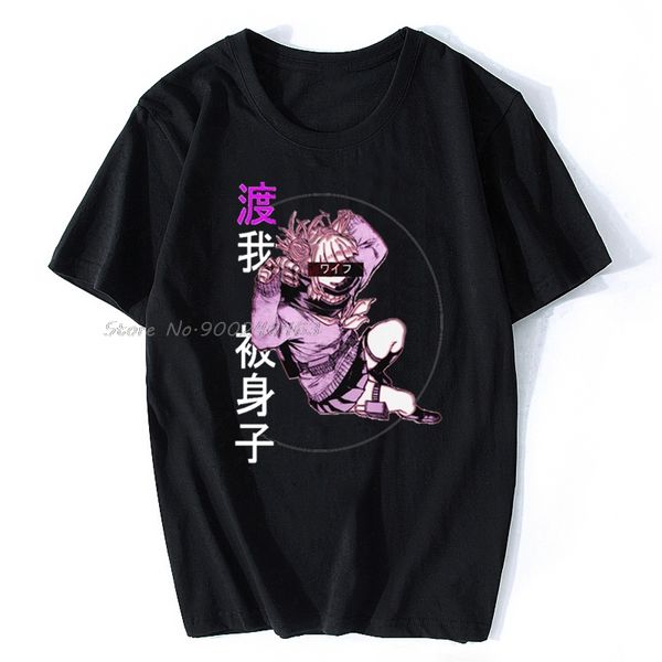 

sport my hero academia tshirt men pure cotton urban t-shirt crew neck short sleeve himiko toga tee shirt loose fit anime clothing gift