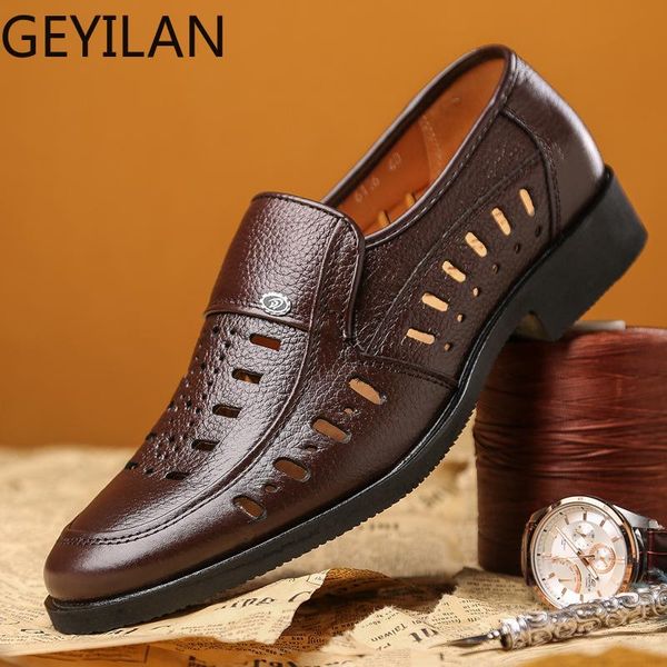 

men formal shoes loafers wedding dress shoes genuine leather oxford for men chaussures hommes h406, Black