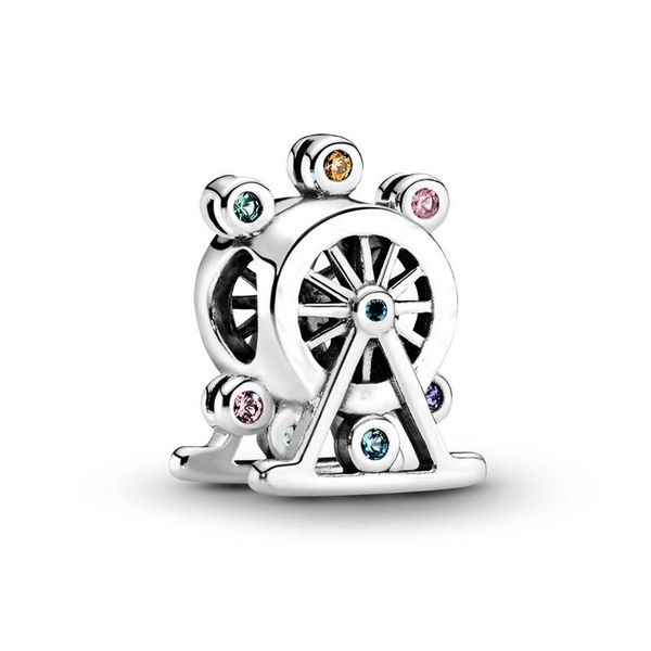 

fit пандора подвески браслеты diy ювелирные изделия женщины серебро цвет оригинальные бусины аксессуары серебряный цвет перо колесо обозрени