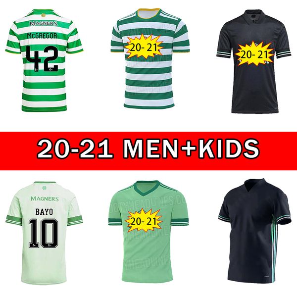 

20 21 celtic fc soccer jerseys mcgregor griffiths 2020 2021 klimala forrest brown christie edouard bayo home men kids football shirts, Black;yellow
