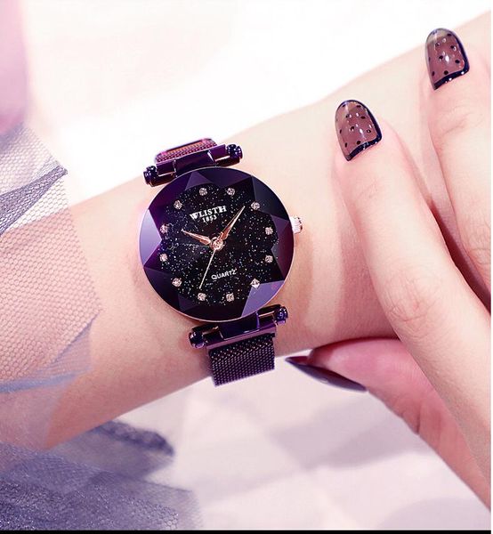 

luxury watches brand relogio feminino women watch fashion trend starry lady clock waterproof stuents quartz womens wristwatch, Slivery;brown