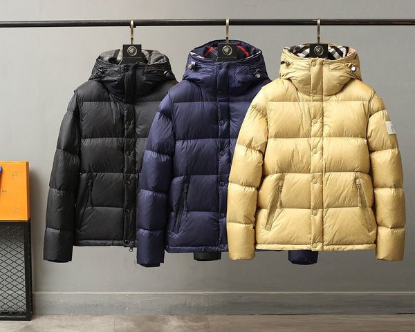 

new winter men's detachable sleeve vest thickening warm medium long solid color hooded down jacket, Black