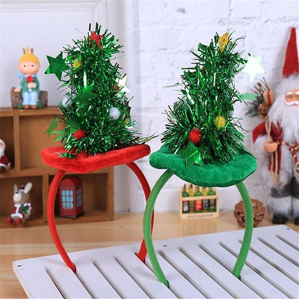 

christmas decorations 3 pcs supplies hair accessories headband hat five-star day festival prom party ornaments