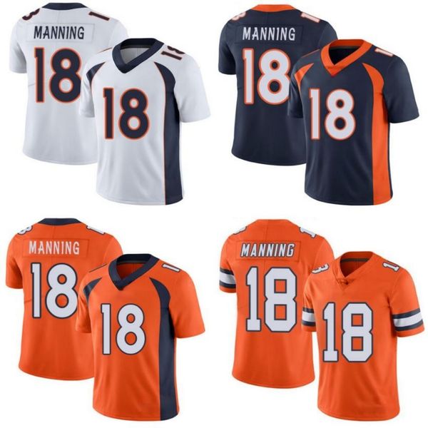 

men #18 peyton manning women youth nfl limited rush jersey, Black;red