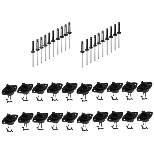 

20 3/16\" kayak tri-bulb tri-grip aluminum pop rivets + 20 thread drain plugs