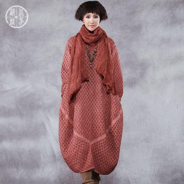

winter new literary cotton linen women's loose casual warm lattice cotton and linen lanterns lantern lanternlantern skirt dress wpqeb, Black;gray