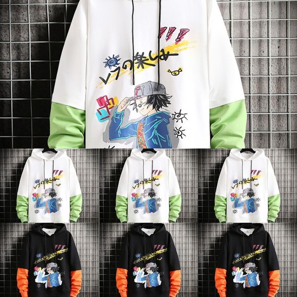 

fuyev loose men's leisure fashion korean young sports casual sweater fashion brand youth sweater new hooded sweatersweater 2020 ijpyy, Black
