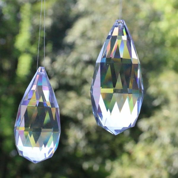 

new arrival 2 size oval suncatcher water drop crystal chandelier prism party ornament diy pendant accessories craft supply h wmtpsx