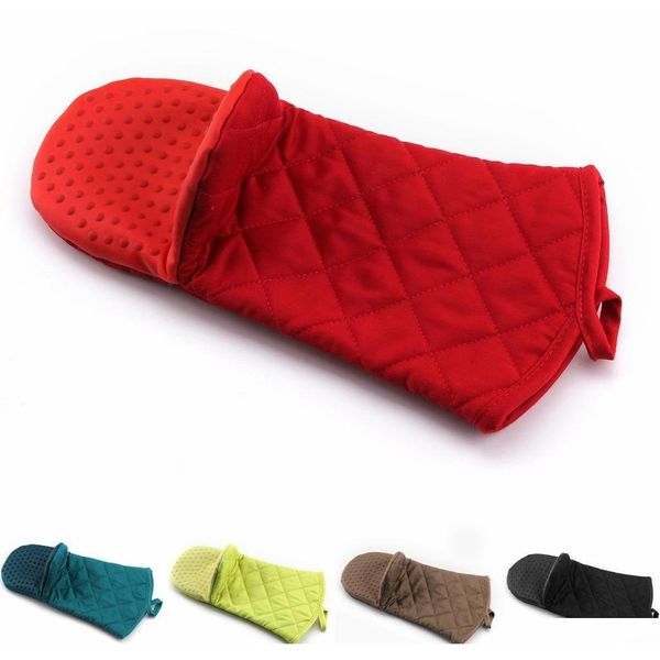

cotton grilling gloves heat resistant gloves bbq kitchen oven mitts non-slip potholder for barbecue cooking baking st11 07xl8