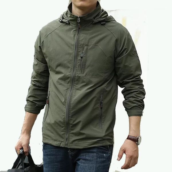 

brand clothing new spring autumn men's jacket coat clothing tactical outwear us army breathable nylon light windbreaker1, Black;brown