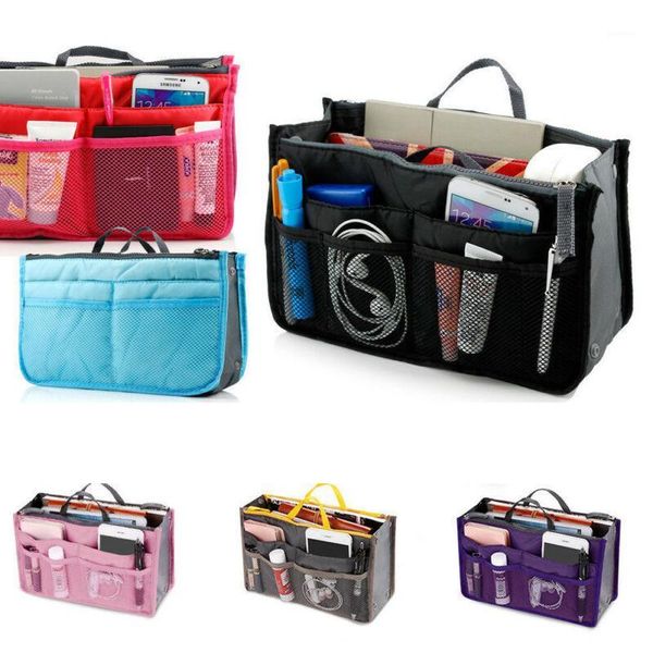

travel insert handbag organizer purse large liner nylon organizer tidy eco-friendly folding storage bags 5 colors1