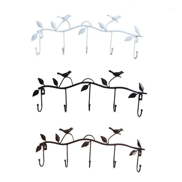

hooks & rails vintage bird wrought iron hook door bathroom towel clothes coat hat tie scarf bag hanging storage shelf entrance key 5 wall ho