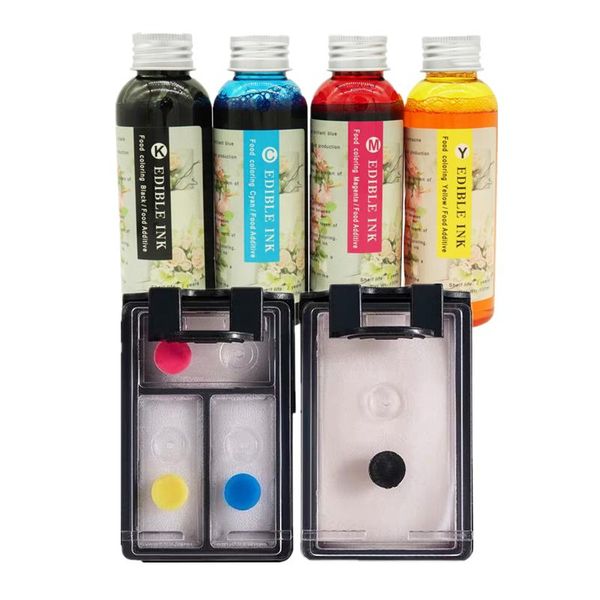 

ink cartridges 803 refillable edibel cartridge with 400ml edible for coffee printer replacement 803bk color