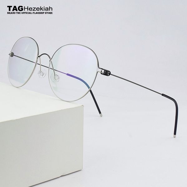 

2020 new round titanium glasses frame men eyeglasses women optical prescription brand eyewear ultralight myopia spectacle frames t200428, Silver