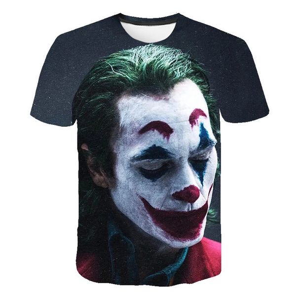 

sale clown joker face male 3d clown 3d print shirts oversized graphic horror men clothing
