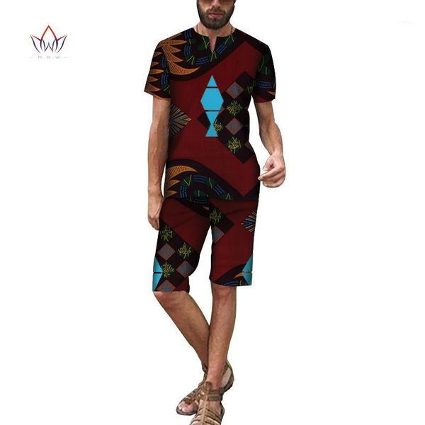 

summer african clothes men patchwork shirts and short pants bazin riche african clothing 100% cotton mens 2 pieces sets wyn6171, Red