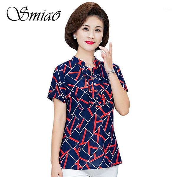 

2020 new plus size blouse women summer casual short sleeve v-neck womens and blouses office print shirts women clothes1, White