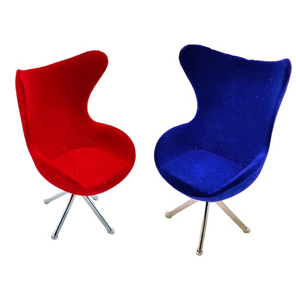 

1:12 dolls house modern swan chair high back chairs furniture set