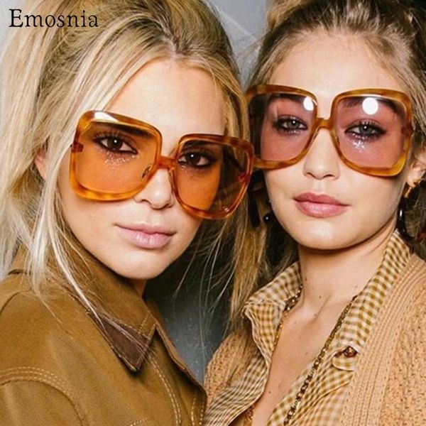 

sunglasses emosnia 2021 street fashion vintage sqaure oversized male female big shades gradient sun glasses eye protection, White;black