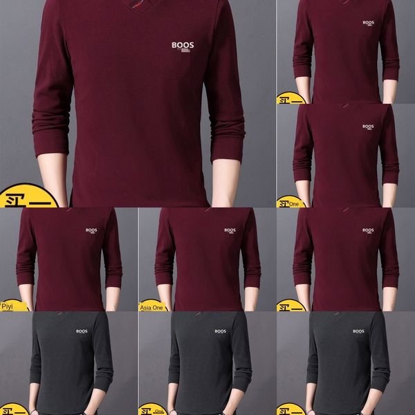 

winter high grade men's double warm sweaterfaced cashmere sweater cashmere sweater fashionable long sleeve warm underwear round neck bo, Black