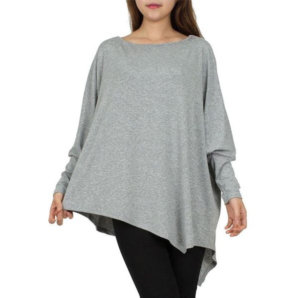 

2021 new unscheduled solid-colored shirt of women cotton streetwear bat young female large custom cut-off size alll, White