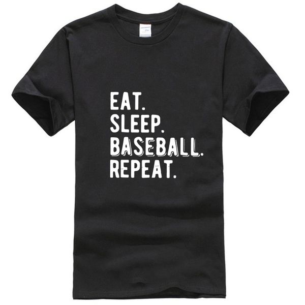 

eat sleep baseball repeat tee shirt homme fashion cotton short sleeve shirt men street style funny t shirt sport hooded sweatshirt hoodie