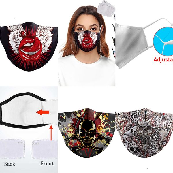

aztec skull printed flower masks fabric mask face protective pm 2.5 dust mouth cover wash 439g439g wxj1
