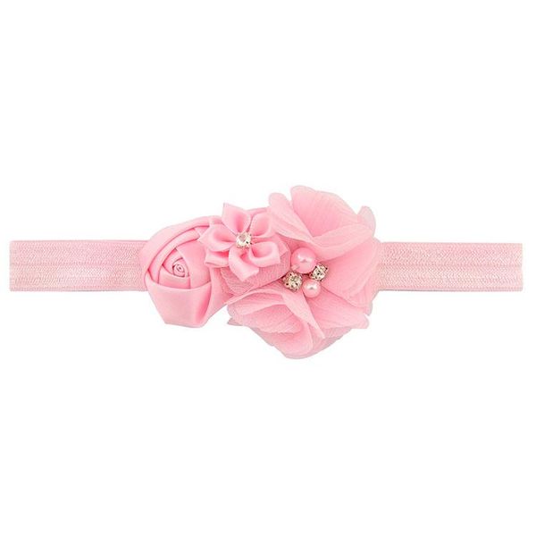 

colorful girls rose flowers headband chic flower ribbon with pearl elastic hairbands hair accessories 609 q sqchpg