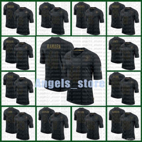 

g184 2020 black salute to service 41 alvin kamara jersey new mens orleans saints women youth alejandro villanueva lamar jackson, Black;red