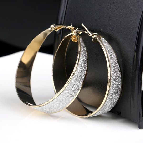 

fashion 50mm circle round earrings, hoop earrings for women party wedding brincos bijoux, Golden;silver