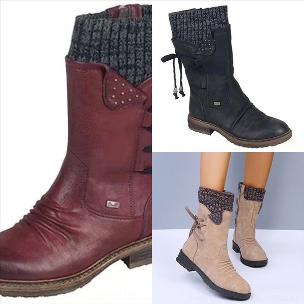 

psy winter classic wgg brand women factory genuine popular snow boots for women flat high-le leather boots fashion women's, Black