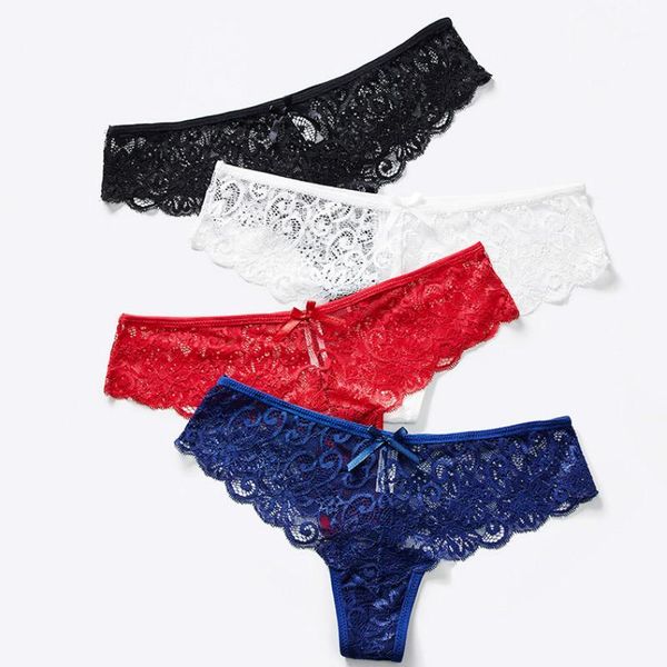 

3pcs lace panties underwear woman thong g-string thong t-back female underwear for woman lace thongs1, Black;pink