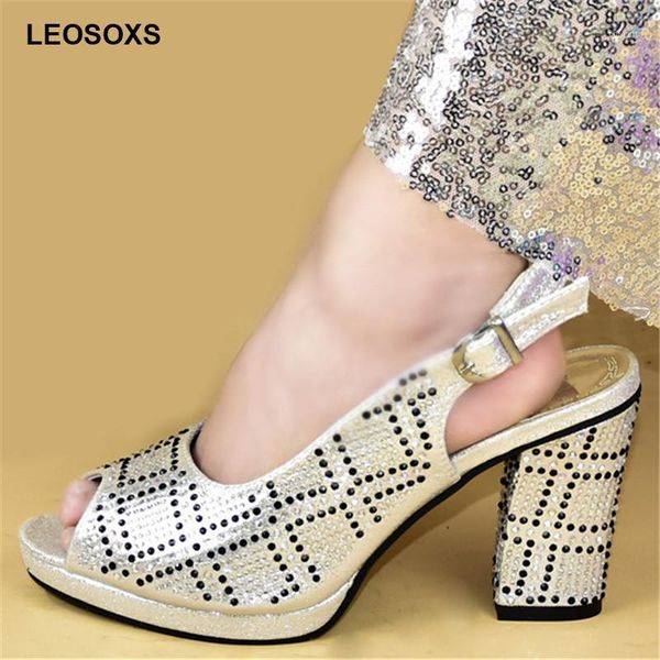 

women sandals elegant nigerian women pumps shoes for party woman peep toe square high heels ladies sandals shoes1, Black