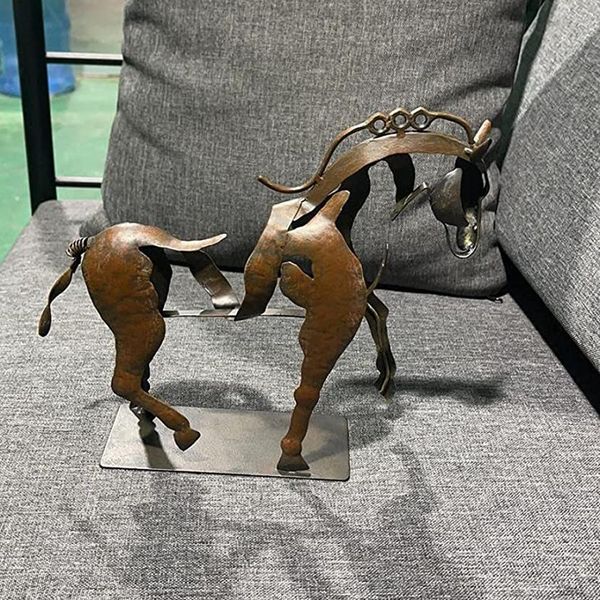 10pcs Arts Cavallo Statue Decorativi Home Oggetti decorativi in ​​metallo Running Statua Cavallo Cavalli Moderni Cavalli Art Craft Accenti Bookshelf Desktop Decorative Ornaments con DHL / FedEx