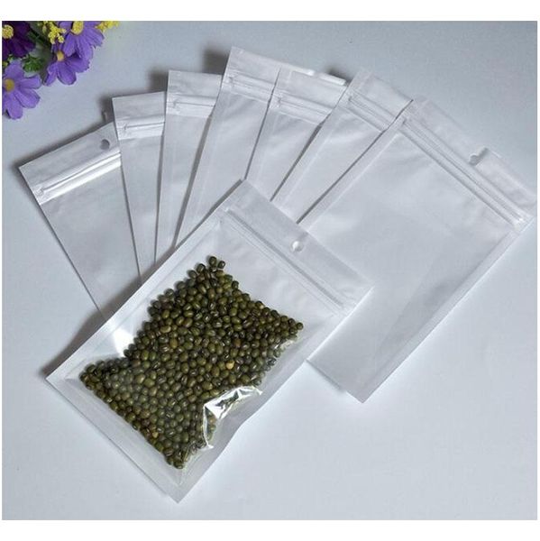 

clear+white plastic zipper retail package bag for data cable car charger cell phone accessories packing jllphh eatout