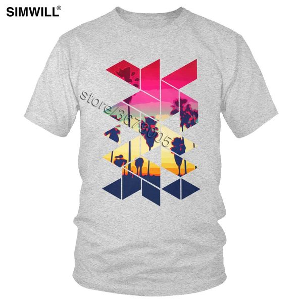 

fashion california palm beach urban for short sleeve round neck summer sunset geometric shape tee sport hooded sweatshirt hoodie men t shirt