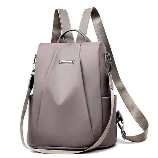 

2020 women's backpack casual nylon solid color school bag fashion detachable shoulder strap shoulder bag c1023