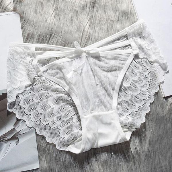 

ladies's panties lady girl underwear nylon fabric intimates for female seamless lingerie transparent lace bikini briefs1, Black;pink