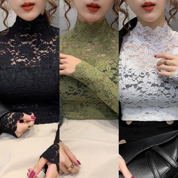 

uc83r collarfashionable осенью новое кружево небольшой topwomen высокого стиль 2020 temperamentforeign дно toptoptop coatshirtmesh пряжа с д, White