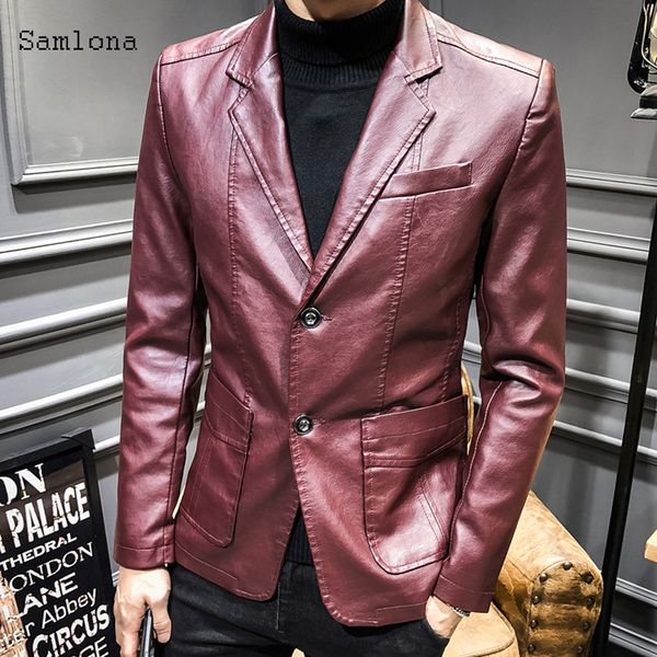 

spring autumn men's leather jacket pu motorcycle and famous cutting exquisite suit men's fake wallet large m-5xl, Black;green