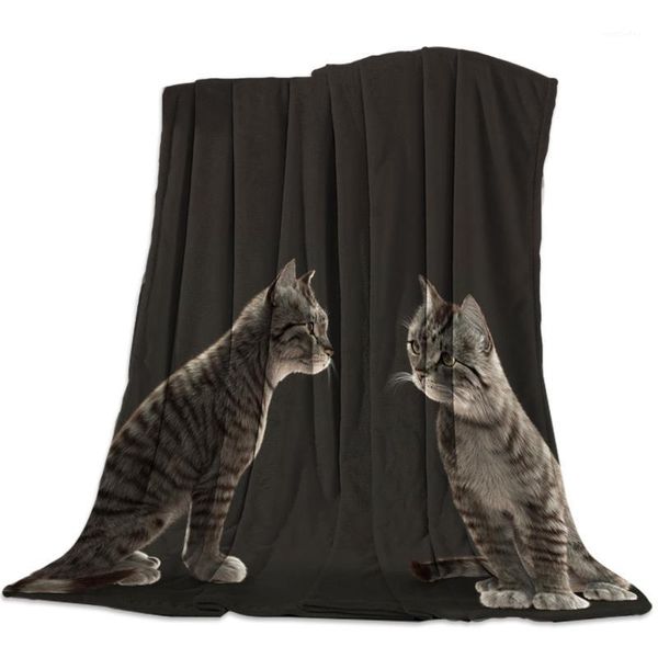 

blankets flannel blanket for bed cute cat shorthair pet throw portable soft warm sofa sheets picnic1