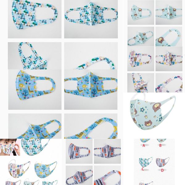 

fashion kids face mask childrens anime printed washable kidss protective breathable spring summer party masks festive gi