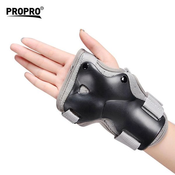 

support palm pads protector for inline skating ski snowboard roller gear protection men women safety wrist kg-669, Black;red