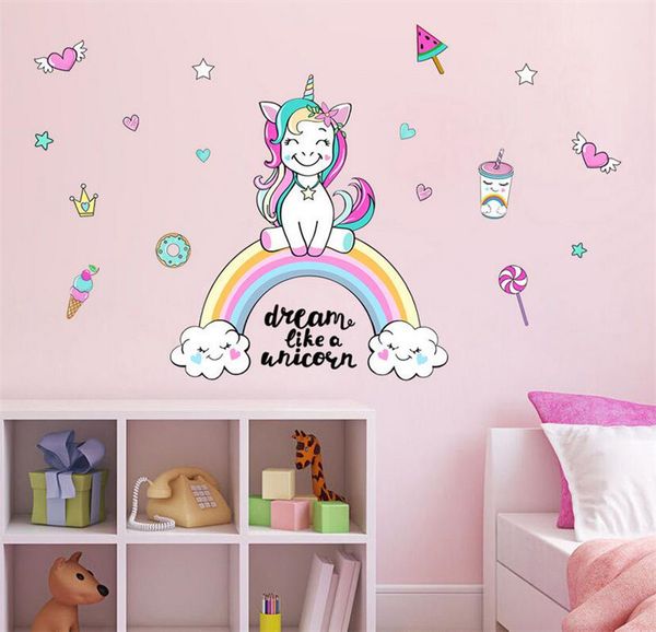 

for sweet kids dream unicorn rooms stickers bedroom living room decorative children wall decals christmas gift