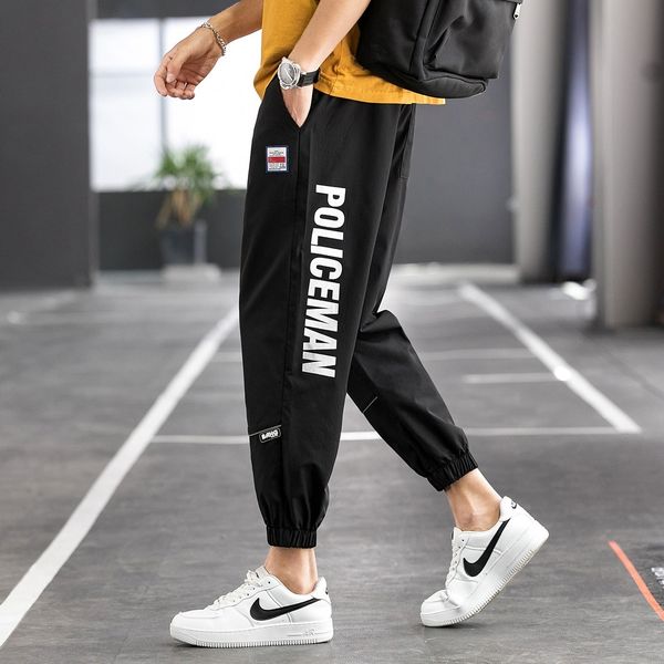 

9dsol man man summer and korean fashion thin elastic casual casual pants foot nine point harem pants student closing small leggings 2020 zkk, Blue